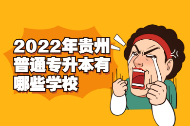 2022年贵州普通专升本有哪些学校？